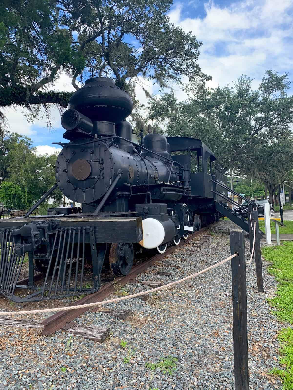 Old train at Manatee Historical Park in Bradenton, Florida.