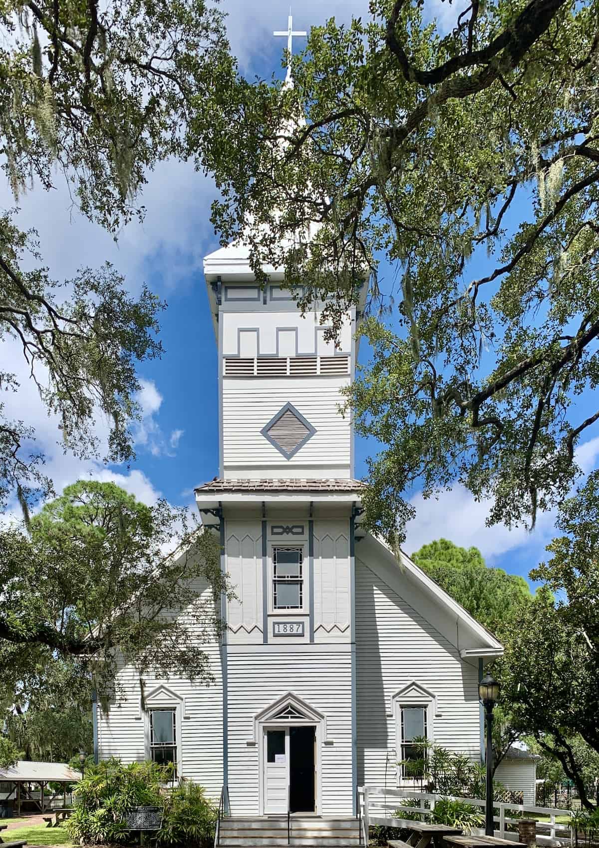 Old church at Manatee Historical Park.