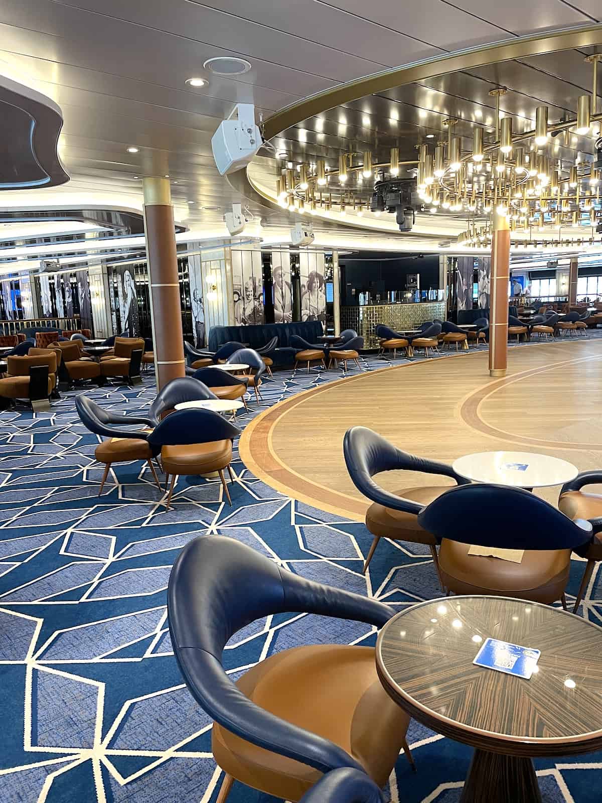 Lounge area on a cruise ship
