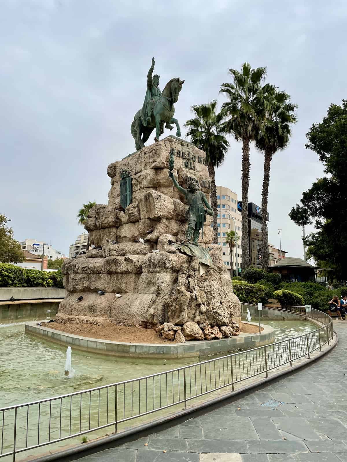 Statue of King James in Palma de Mallorca