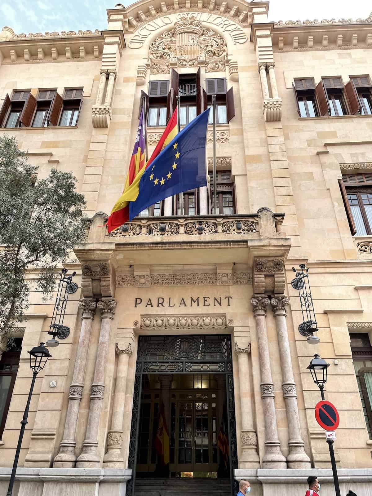 Parlament of the Balearic Islands, historic building in Palma de Mallorca.