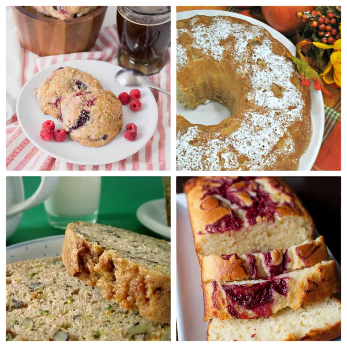 Weight Watchers breakfast breads collage.