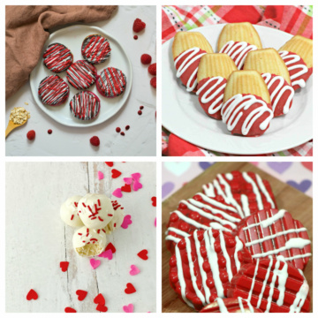 Collage of chocolate desserts for Valentine's Day!