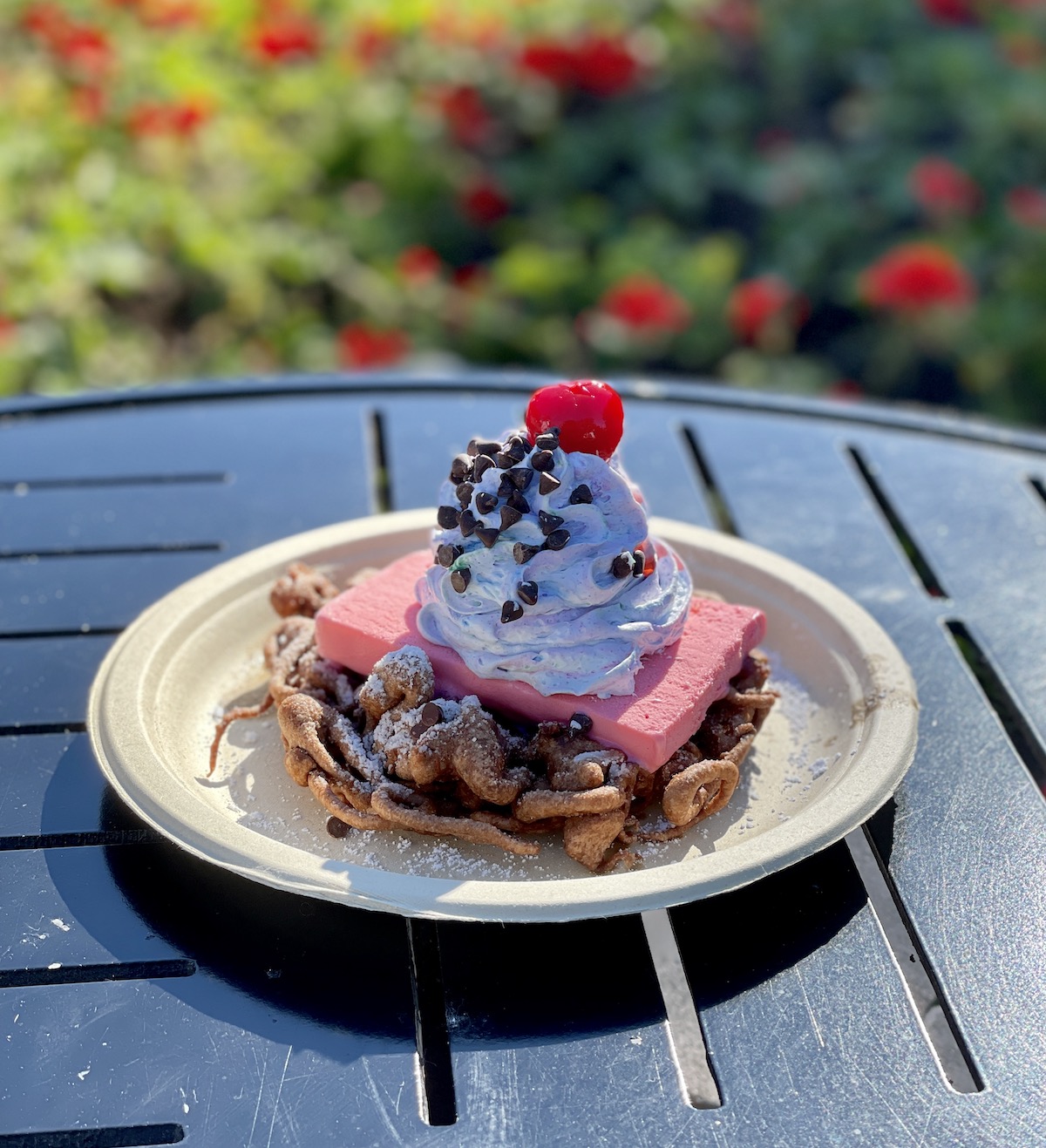 Funnel cake at Epcot Festival of the Arts 2022.