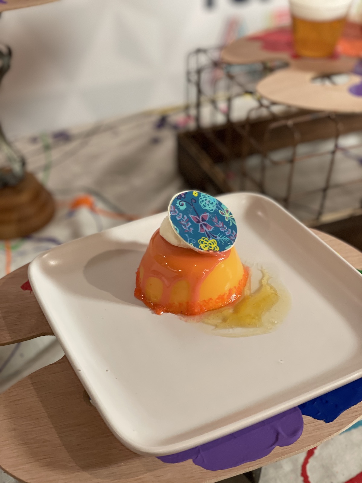 Passionfruit dessert at Epcot Festival of the Arts 2022.