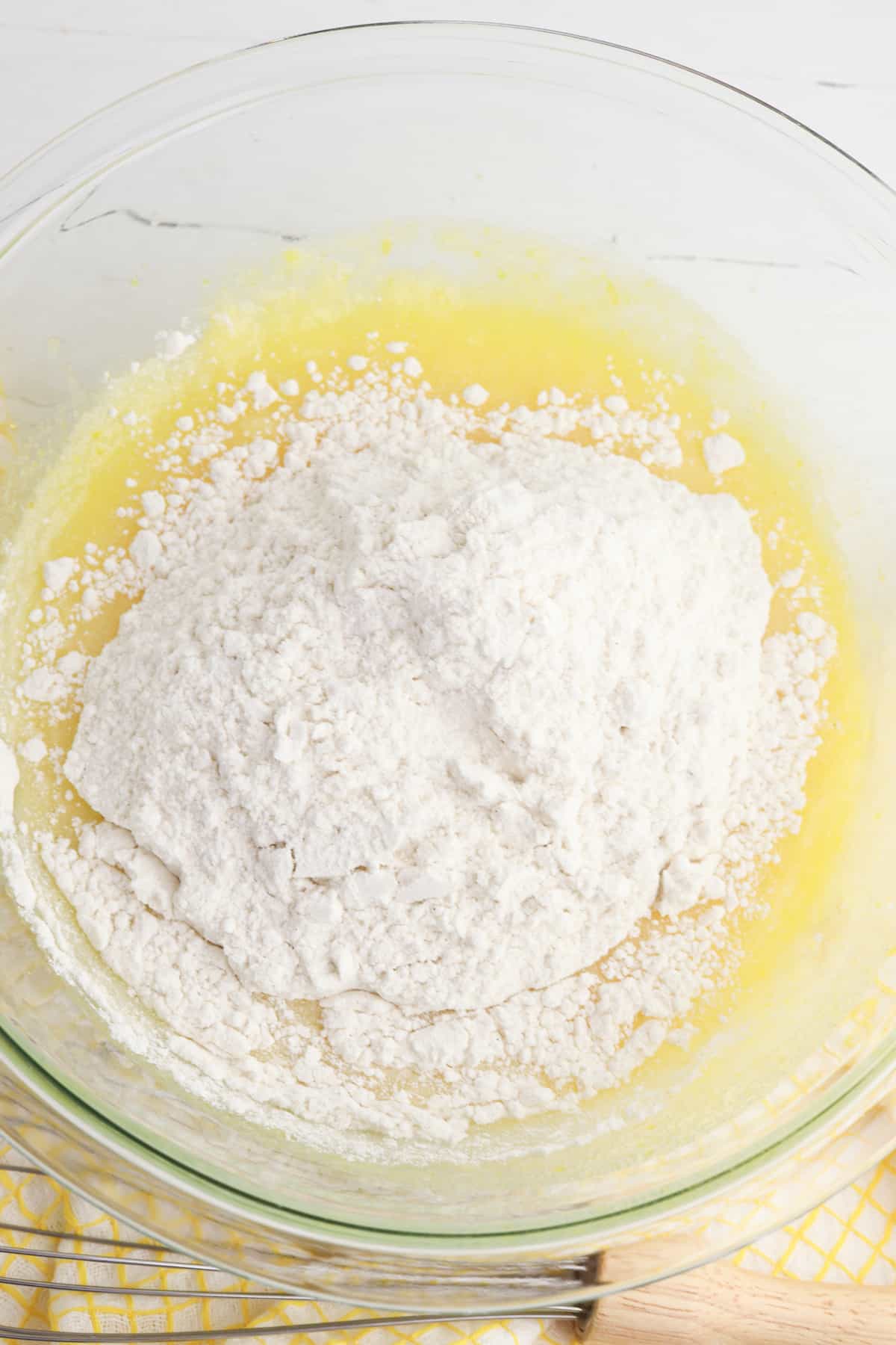 Flour and butter and other donut ingredients.