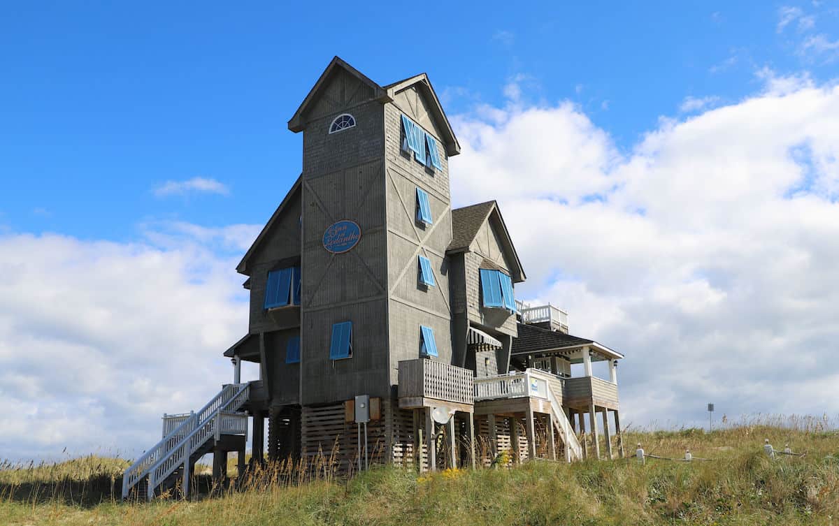 Three story house.