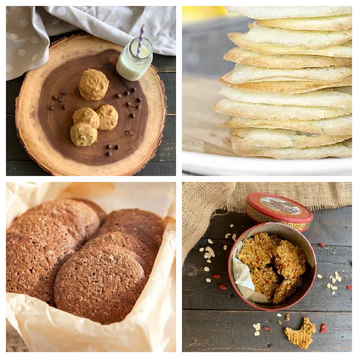 Collage of Weight Watchers cookies.