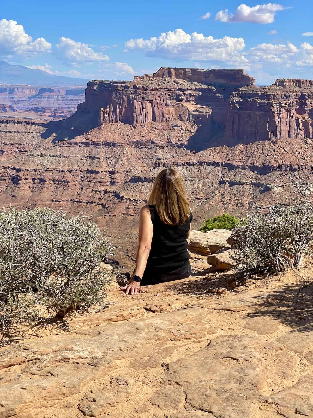 Woman at Canyonlands National Park in Moab, Utah.