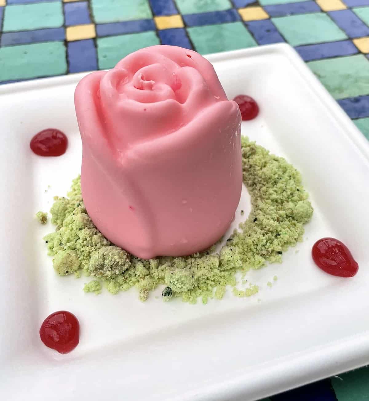 Pink Panna Cotta at Epcot Flower and Garden Festival.