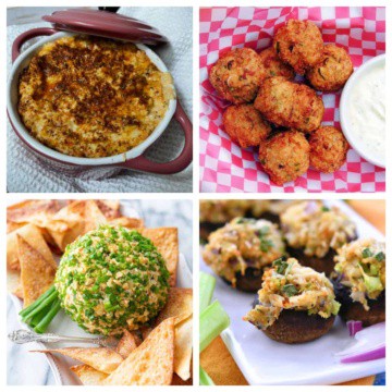 Collage of crab meat recipes.