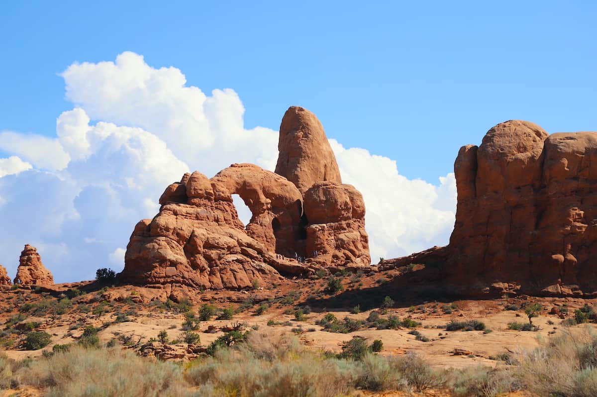 Rock formation at Arches National Park.