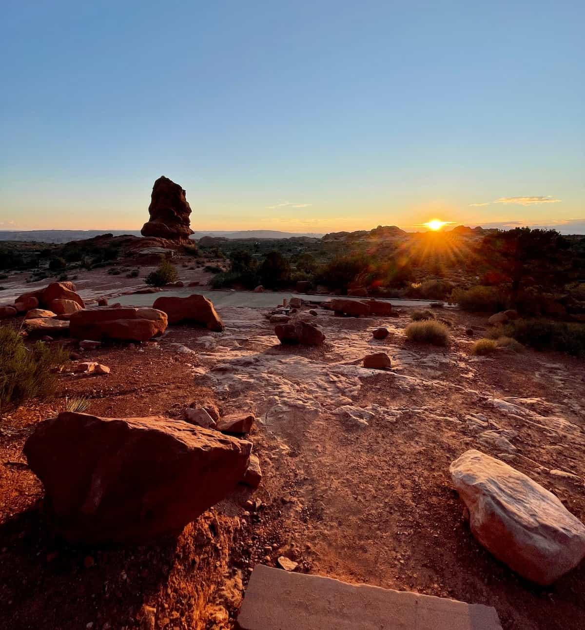 Sunset at Arches National Park.