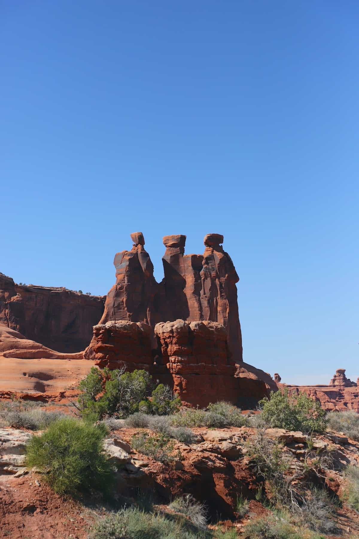 Rock formation at Arches National Park.