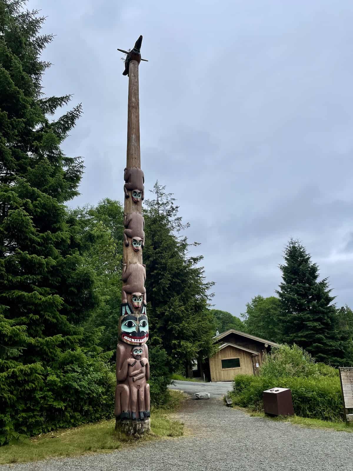 Totem pole in Ketchikan.