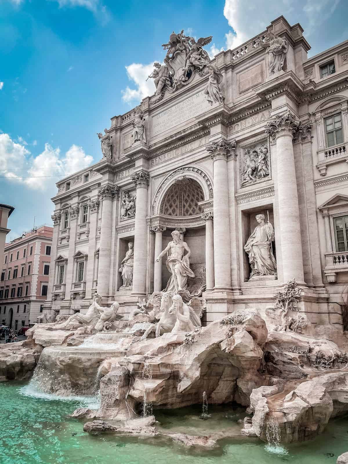 Trevi Fountain in Rome Italy.