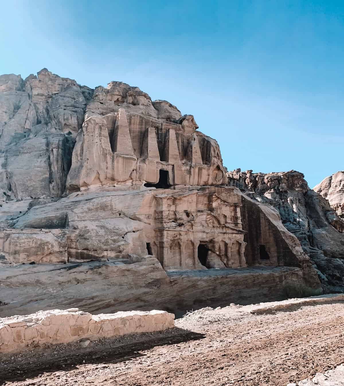 Tomb inside Petra Jordan.