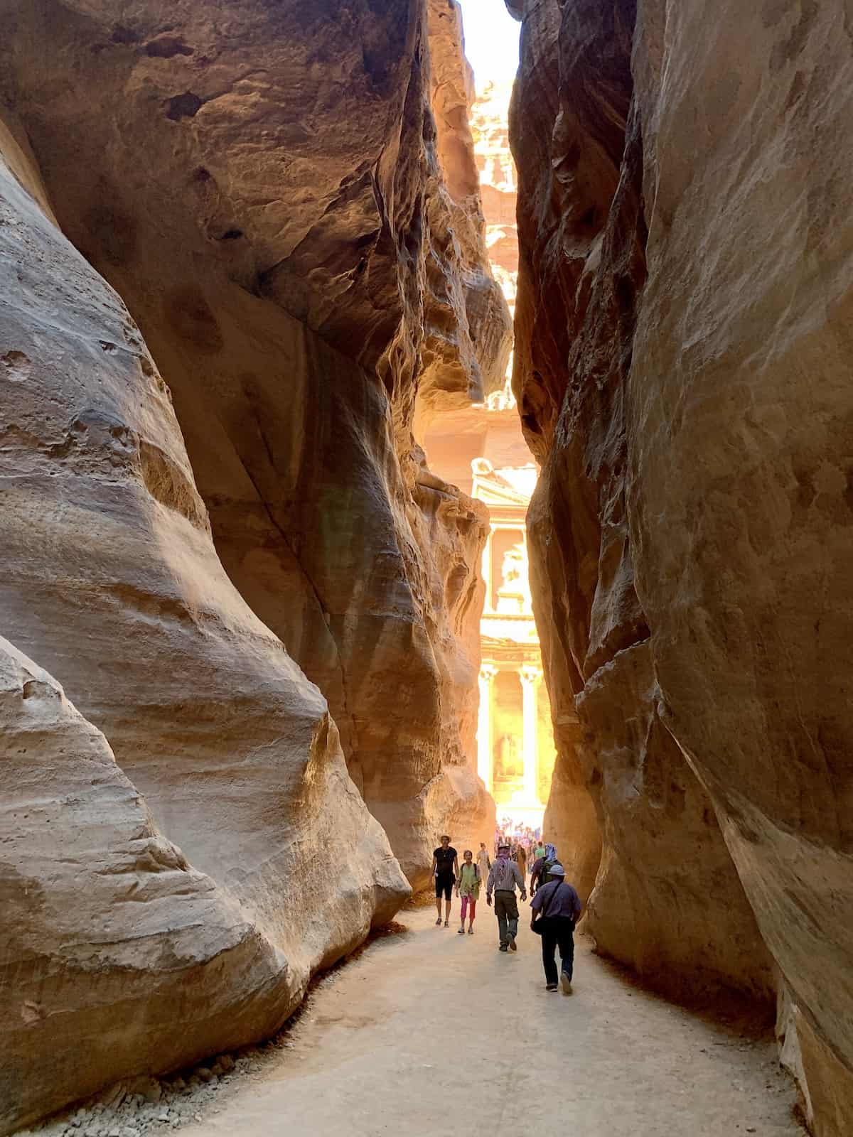 Siq walkway in Petra Jordan.