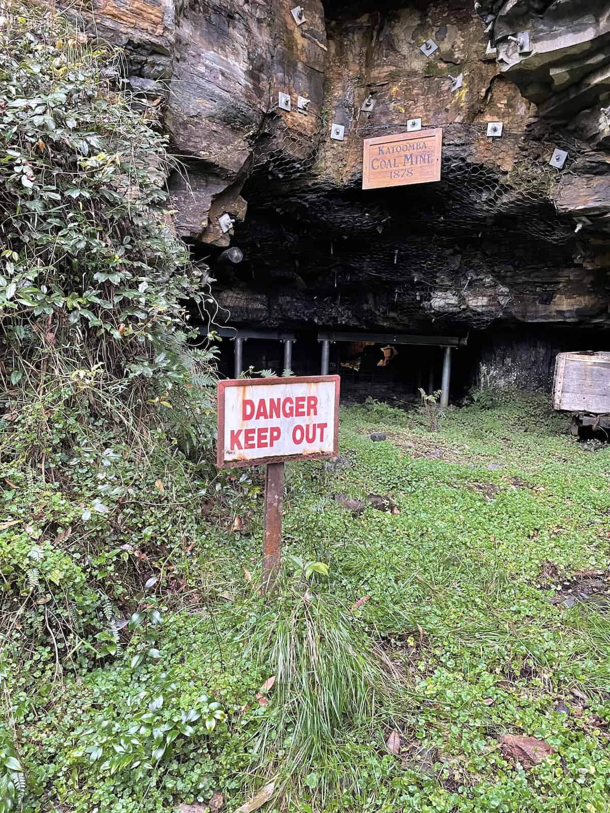 Coal mine replica.