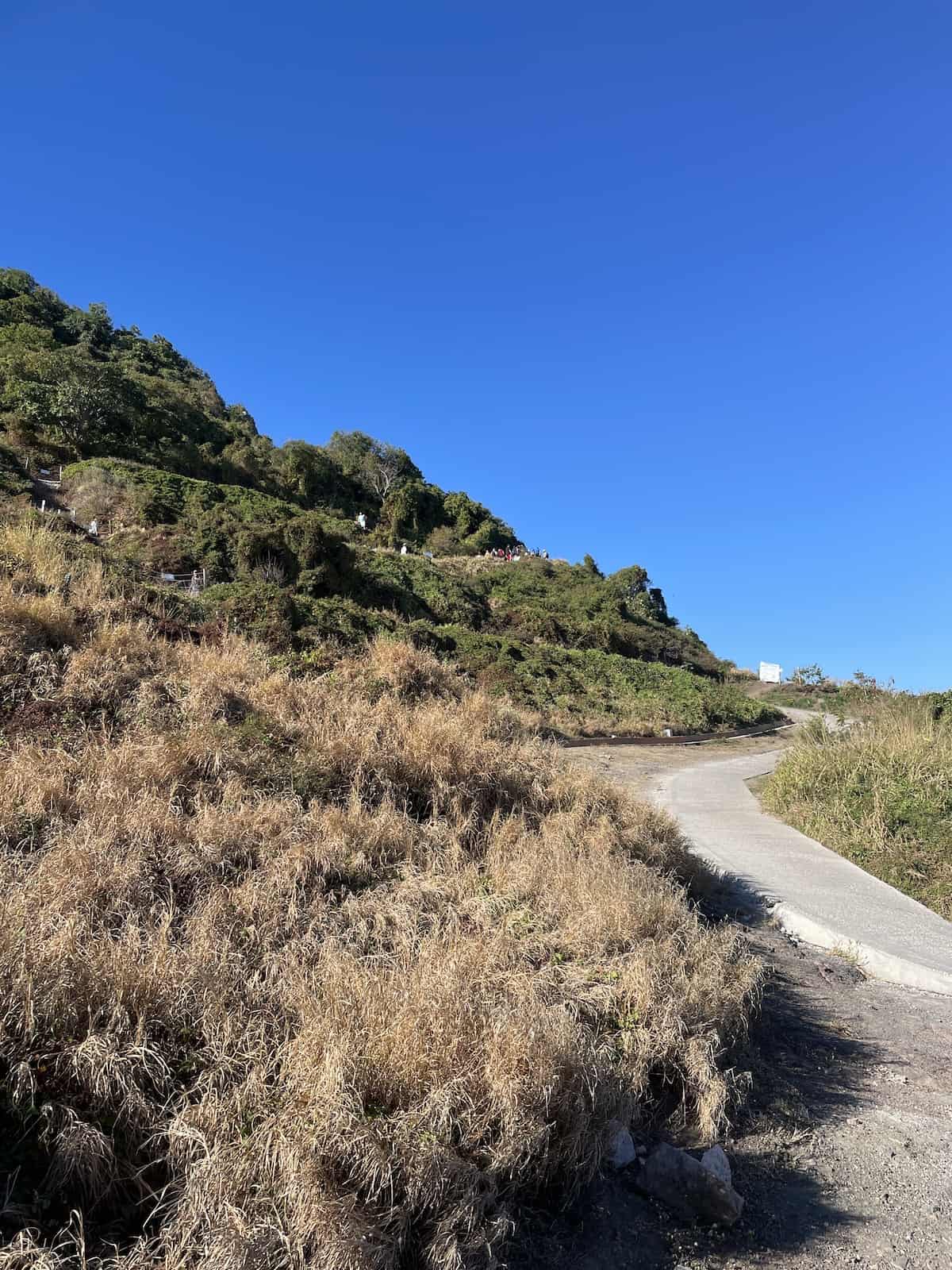 Walkway up mountain.