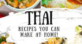 Thai recipes collage.