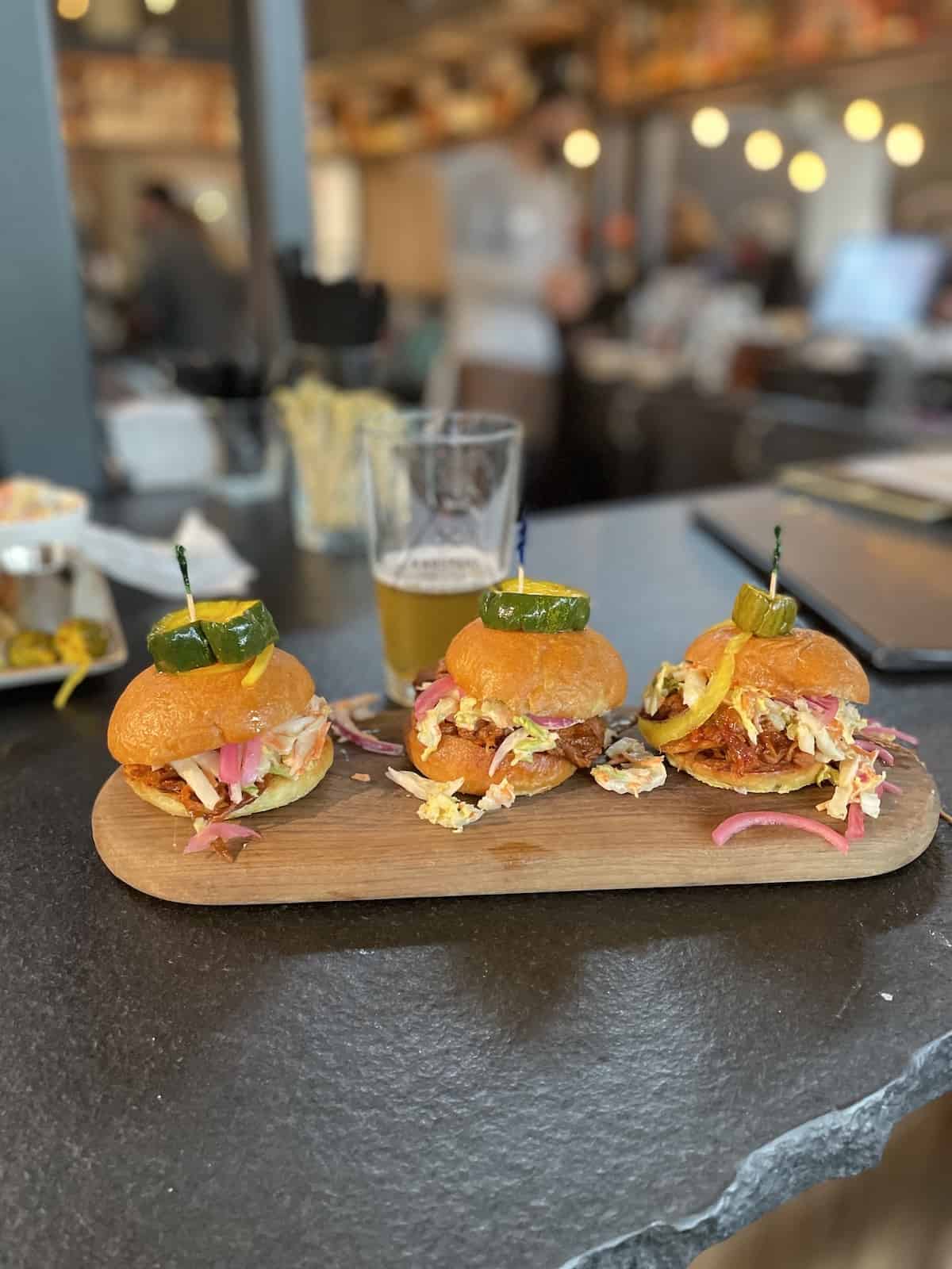 Sliders on the bar at Karsten's in Denali.