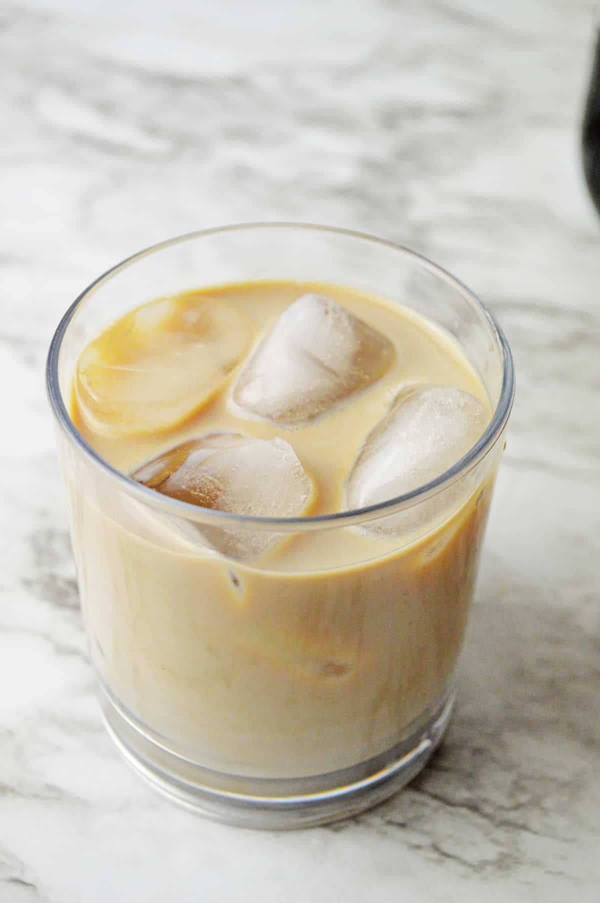 Baileys Irish cream with coffee over ice.