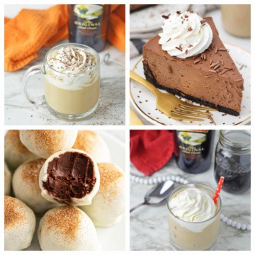 Baileys Irish Cream Desserts in a collage.