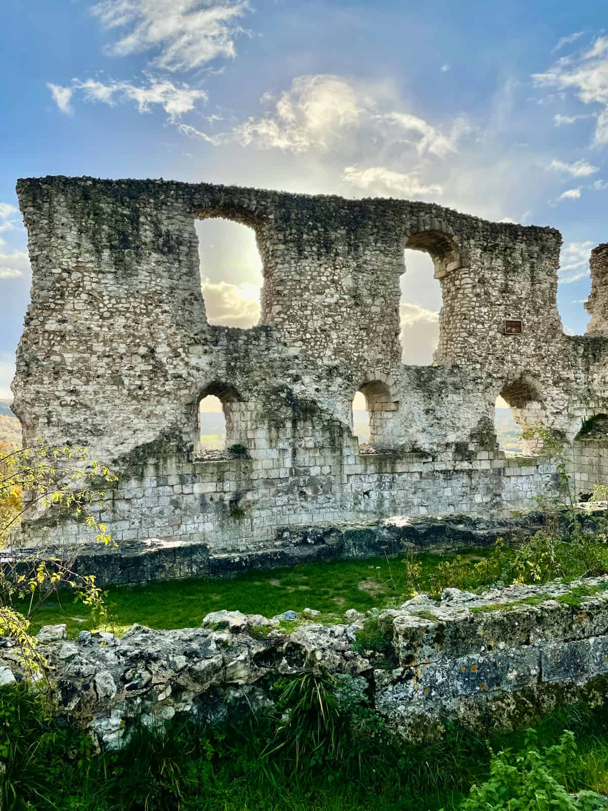 Castle ruins in the Normandy region of France.