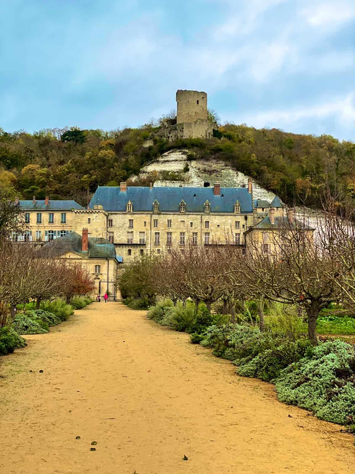 Castle and fortress on a hill.