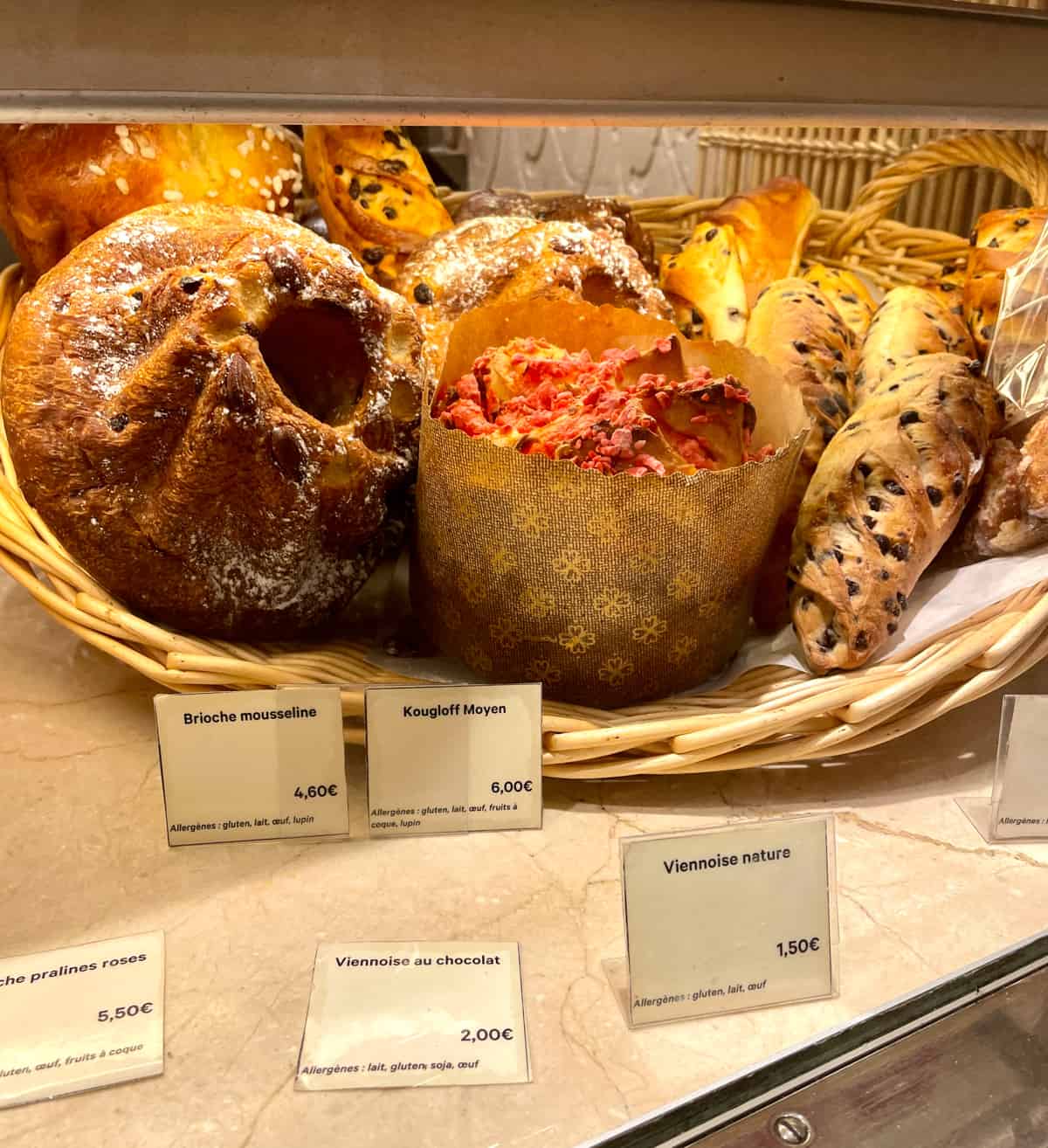 Breads at bakery.