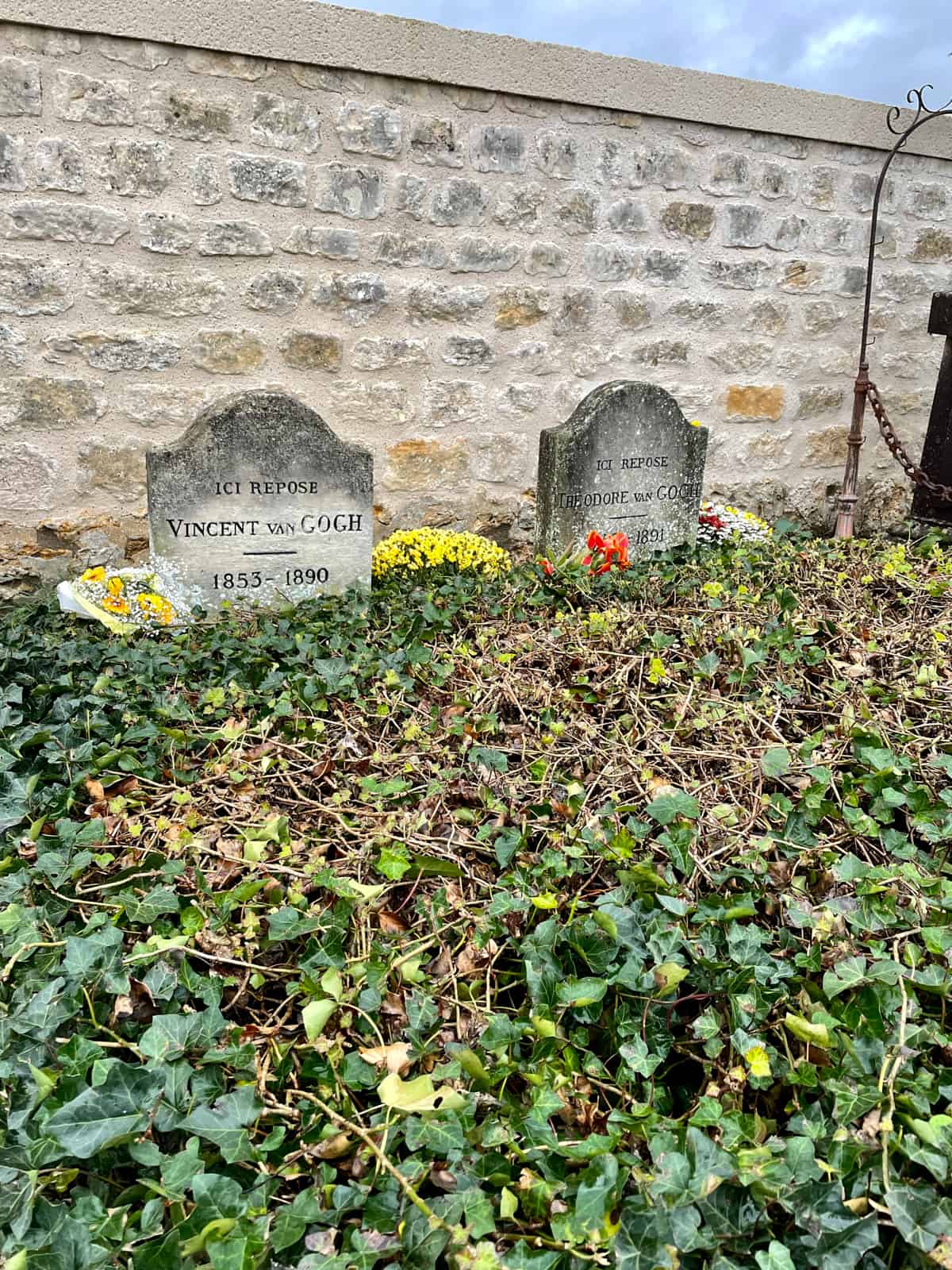 Headstone at cemetery.