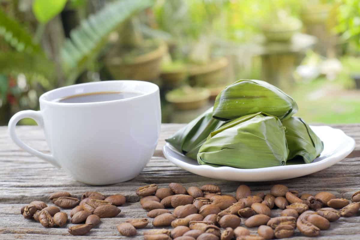 Kuih Koci traditional Indonesian dessert.