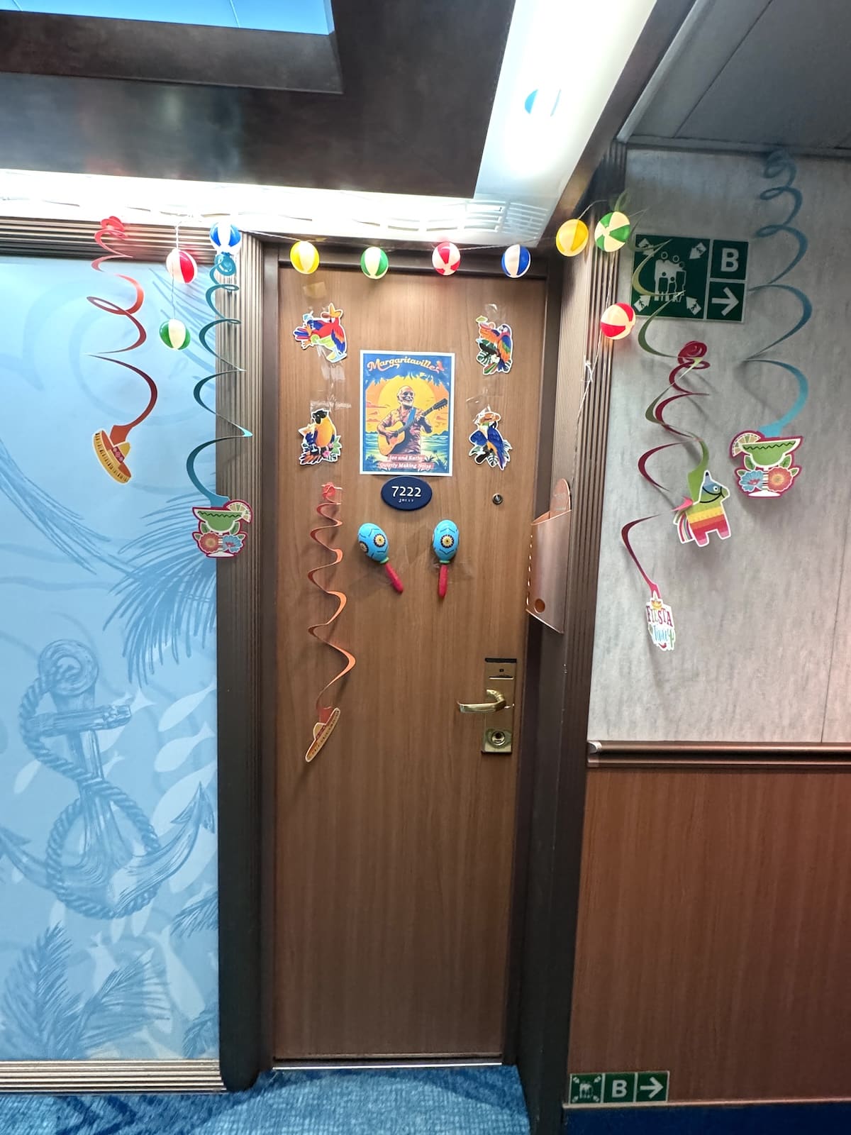 Door decorated on a cruise ship.