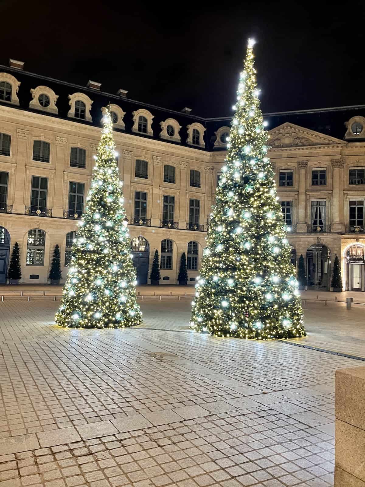 Christmas trees in Paris.