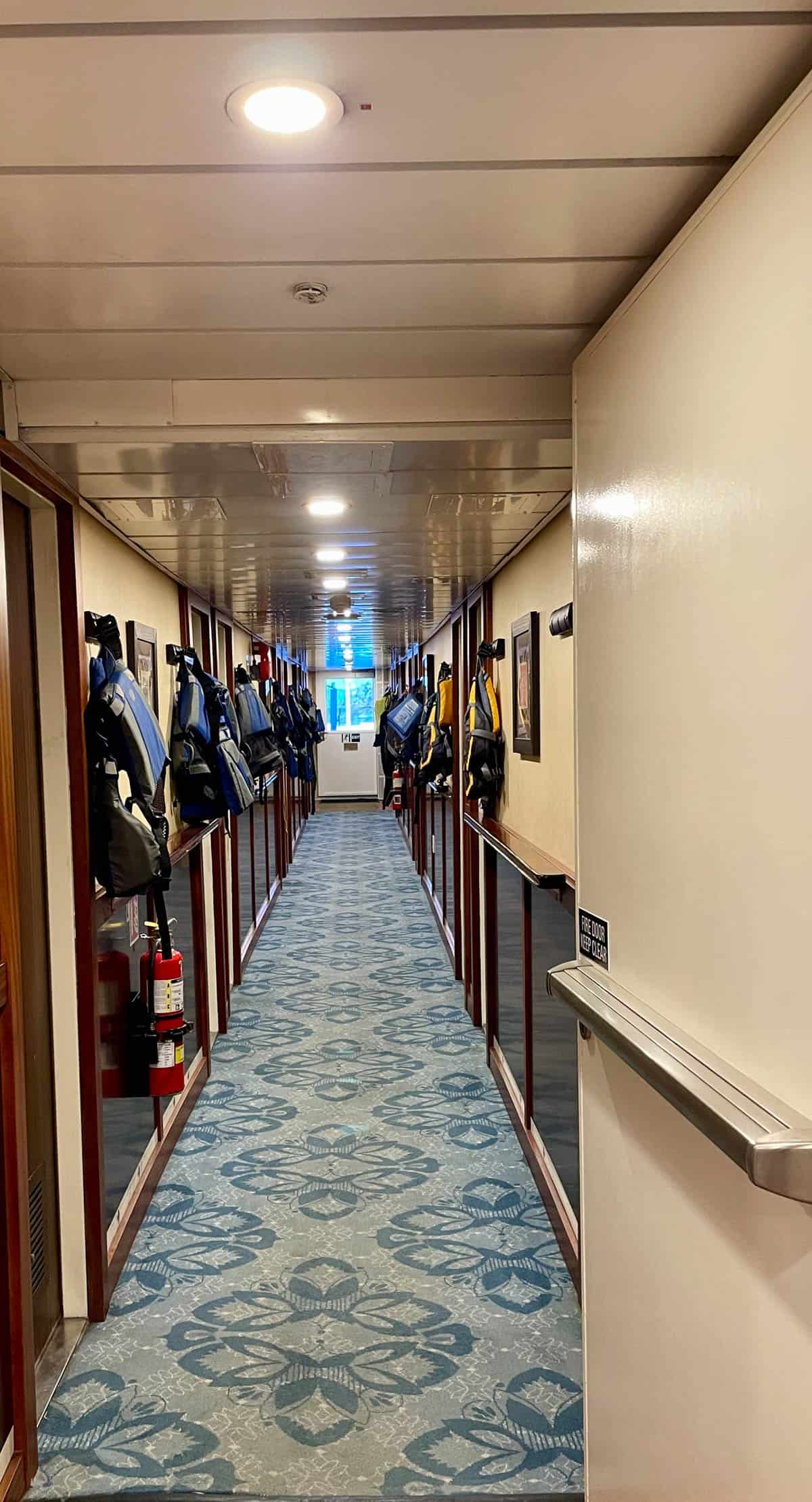 Hallway on ship.