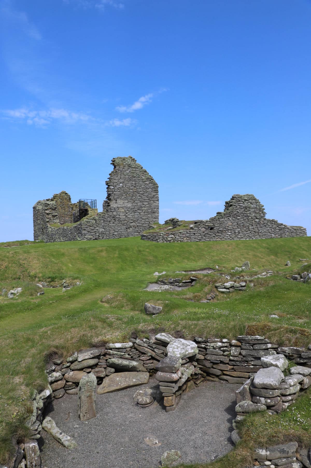 Shetland Islands ancient Viking Village.