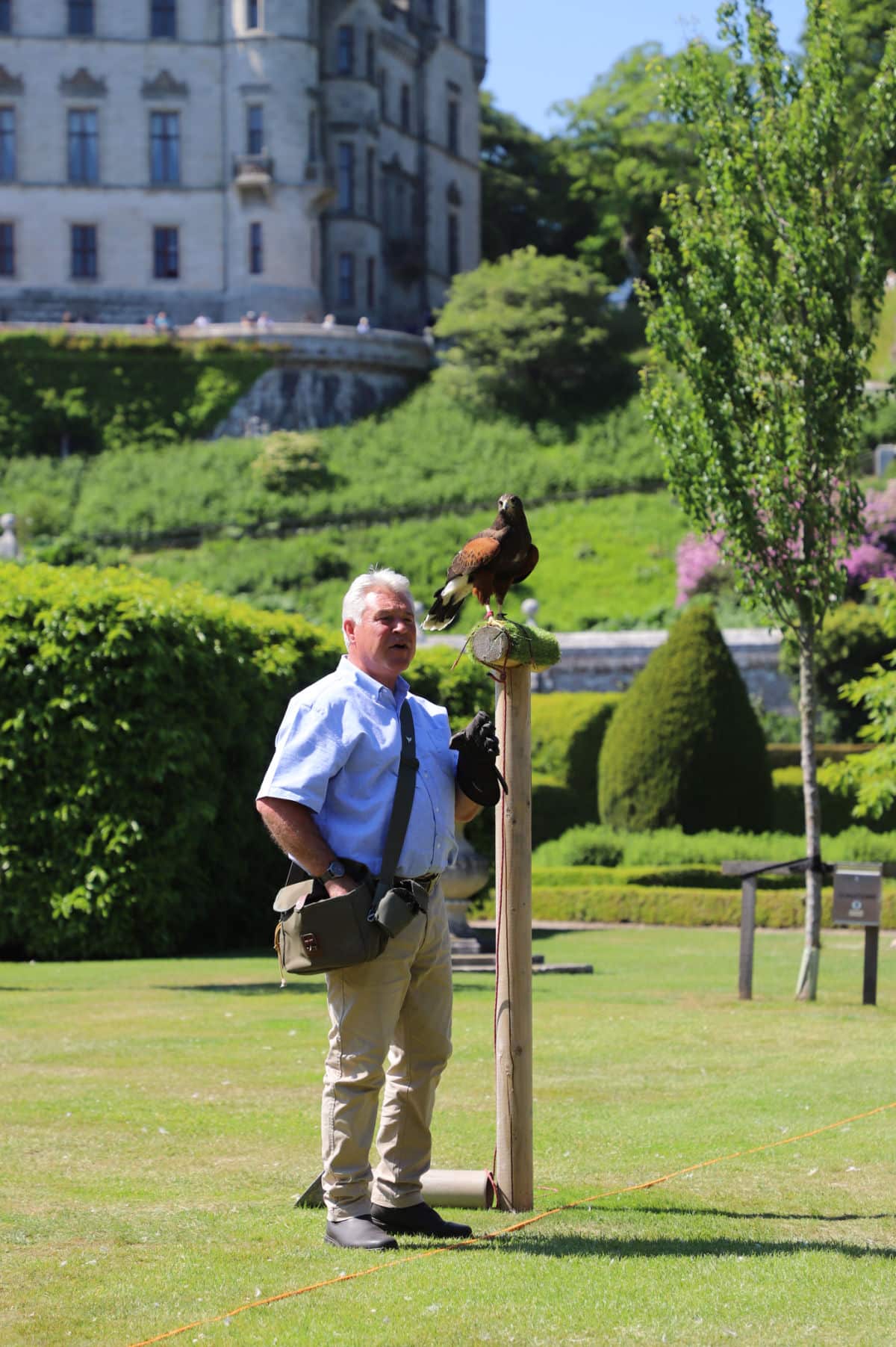 Man with hawk.