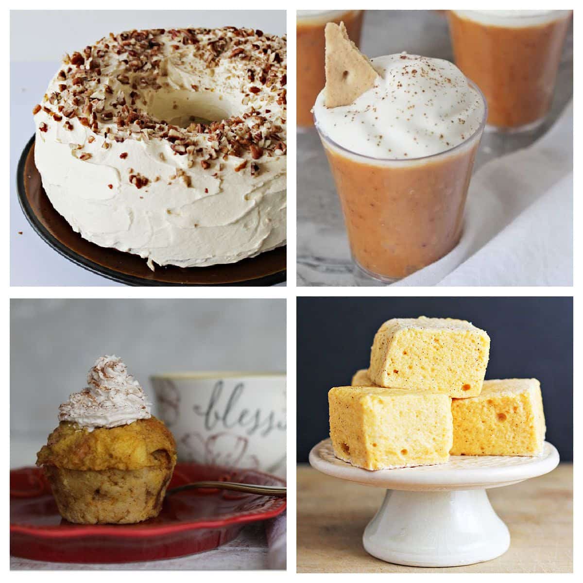 Pumpkin desserts in a collage.