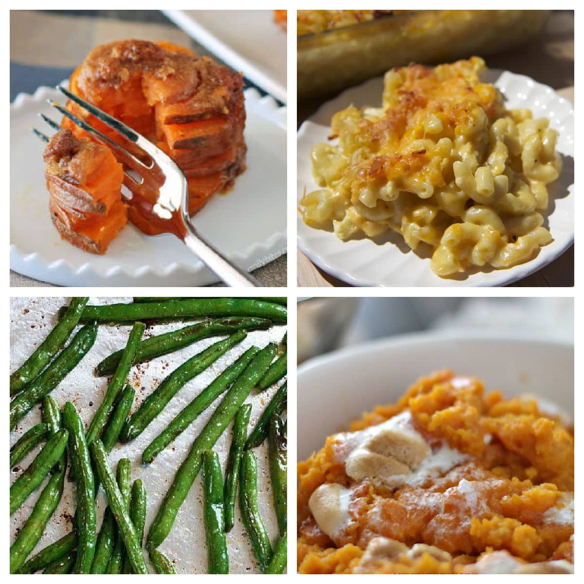 Collage of Weight Watchers dishes for Thanksgiving.