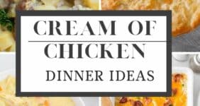 Cream of chicken recipes Pinterest graphic.