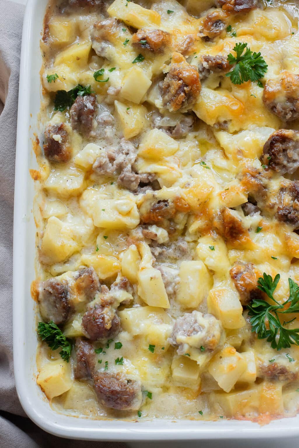 Cheesy Potato & Smoked Sausage Casserole Recipe - Food Fun & Faraway Places