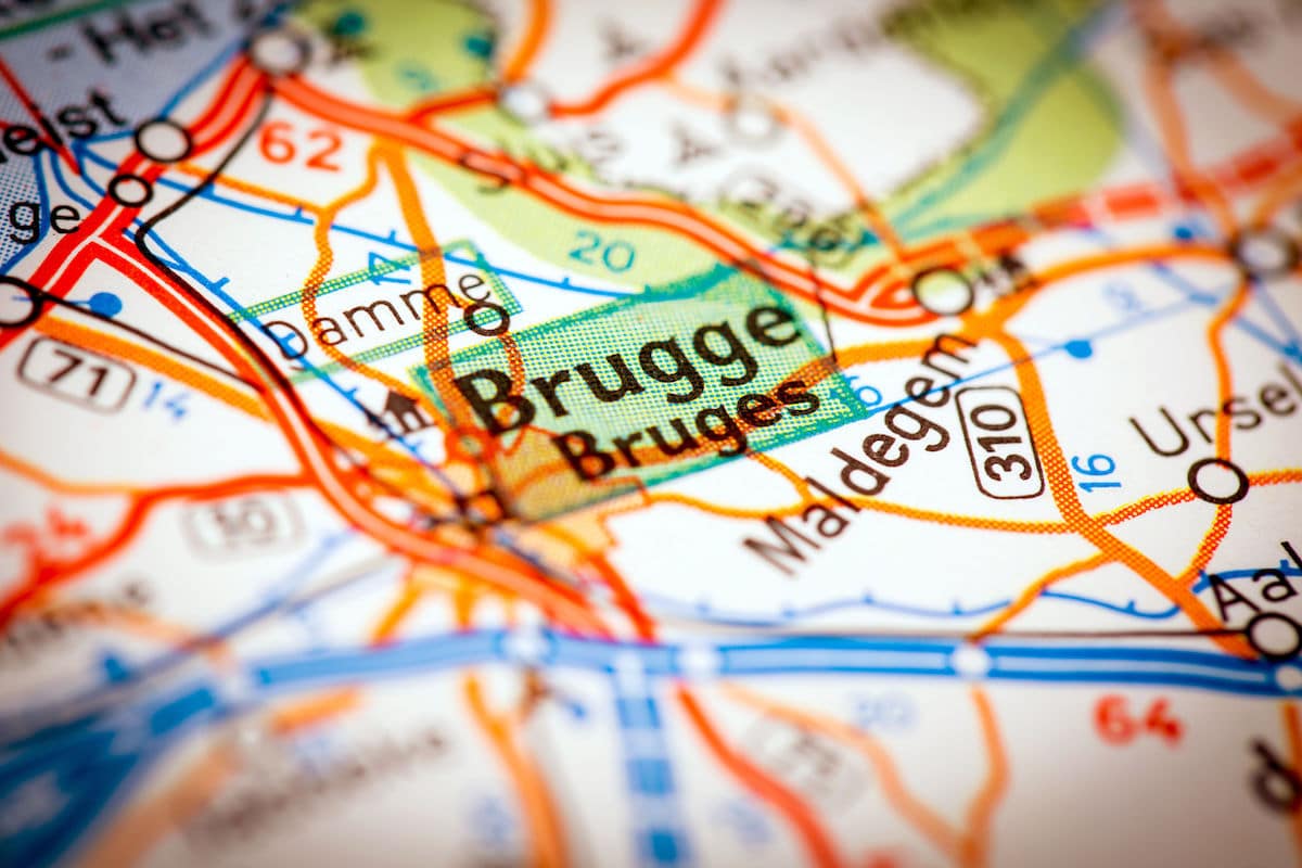 Map of Bruges.