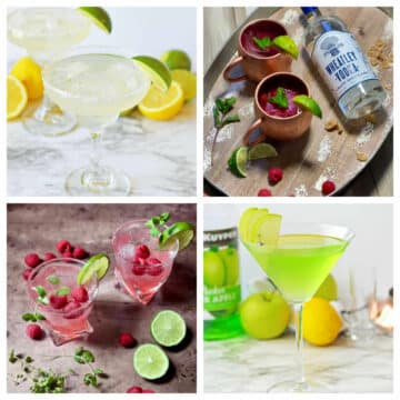 Collage of cocktails.