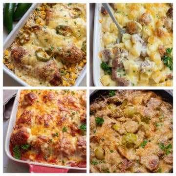 Collage of casserole dishes.