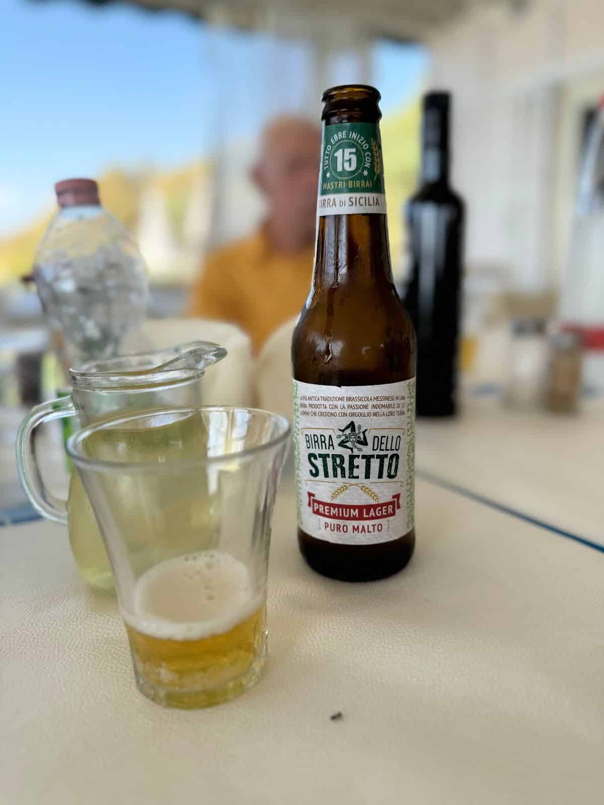 Local beer in Palermo Italy.