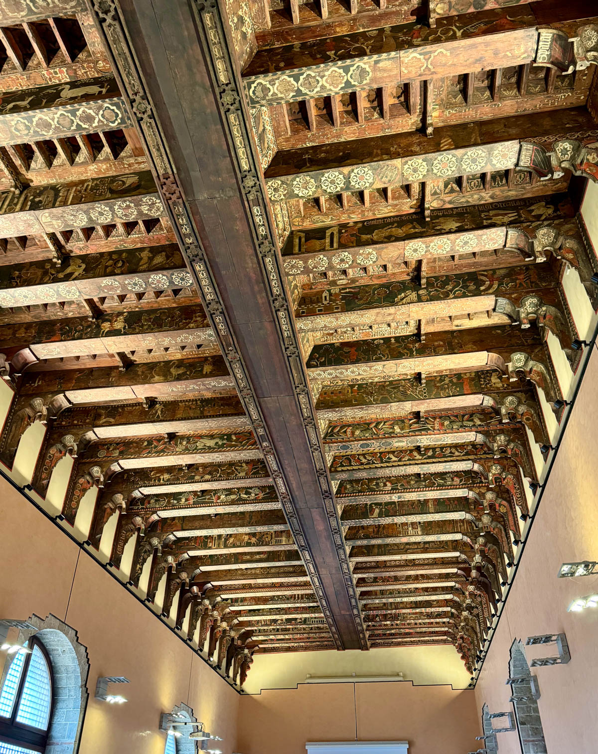 Wood ceiling at Steri Palermo in Sicily.