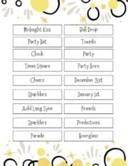 Printable New Year's Eve Games - Food Fun &amp; Faraway Places