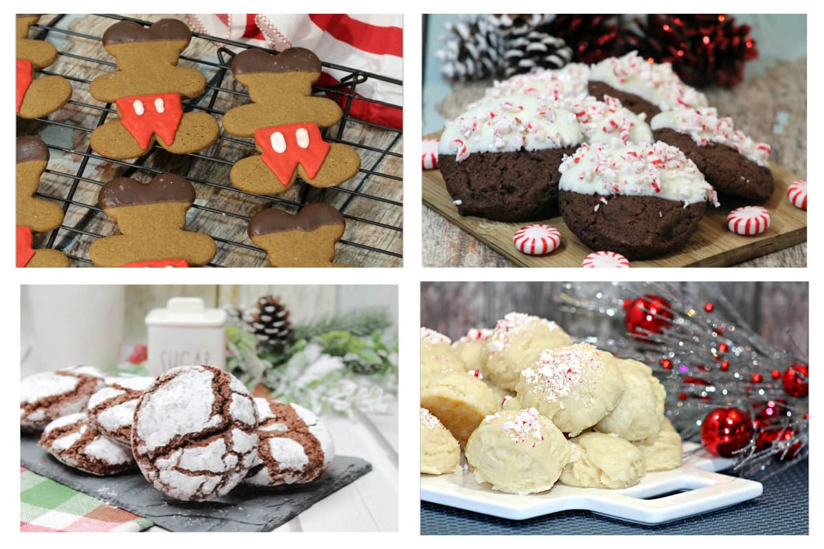 Christmas cookies in a collage.