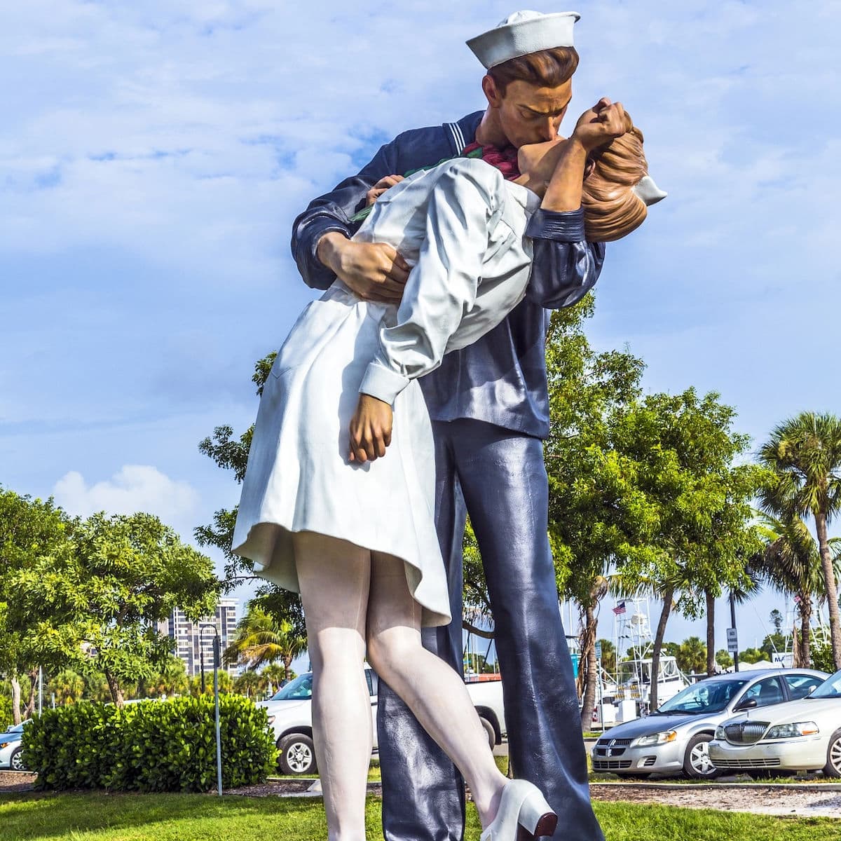 Statue named Unconditional Surrender located in Sarasota.